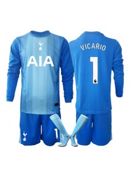 Tottenham Hotspur Guglielmo Vicario #1 Målvakt Replika Borta Kläder Barn 2025-26 Långärmad (+ byxor)